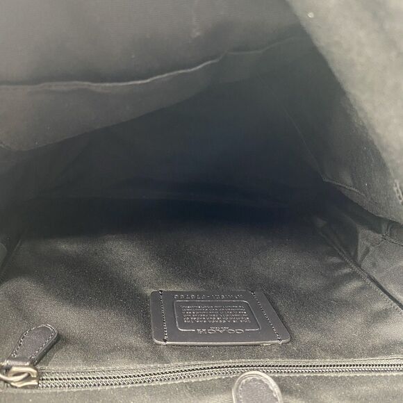 Auth COACH West Slim Backpack In Signature Canvas F78756 Beige/Black - Picture 12 of 16